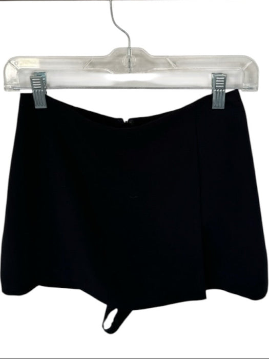 Amanda Uprichard Size XS Black Polyester Back Zip Mini Skort Black / XS