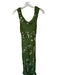 Reformation Size L Green & White Viscose Sleeveless Flowers Maxi Dress Green & White / L