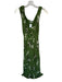 Reformation Size L Green & White Viscose Sleeveless Flowers Maxi Dress Green & White / L