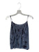 Theory Size L Blue & Navy Silk Geometric Print Spaghetti Strap Scoop Neck Top Blue & Navy / L