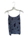 Theory Size L Blue & Navy Silk Geometric Print Spaghetti Strap Scoop Neck Top Blue & Navy / L