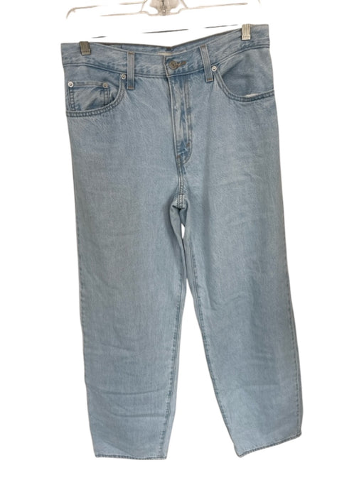 Levis Size 27 Light Wash Cotton Blend Straight Cut Pockets Zip Fly Jeans Light Wash / 27