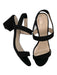 Stuart Weitzman Shoe Size 8 Black Suede Double Strap Heel Strap 2 inch Sandals Black / 8