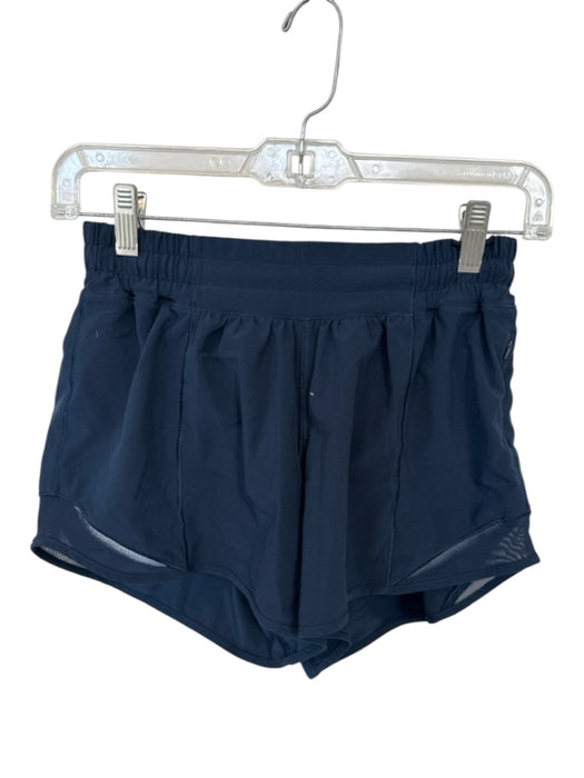 Lululemon Size 4 Navy Nylon Blend Mesh Detail Side Pocket Athletic Shorts Navy / 4