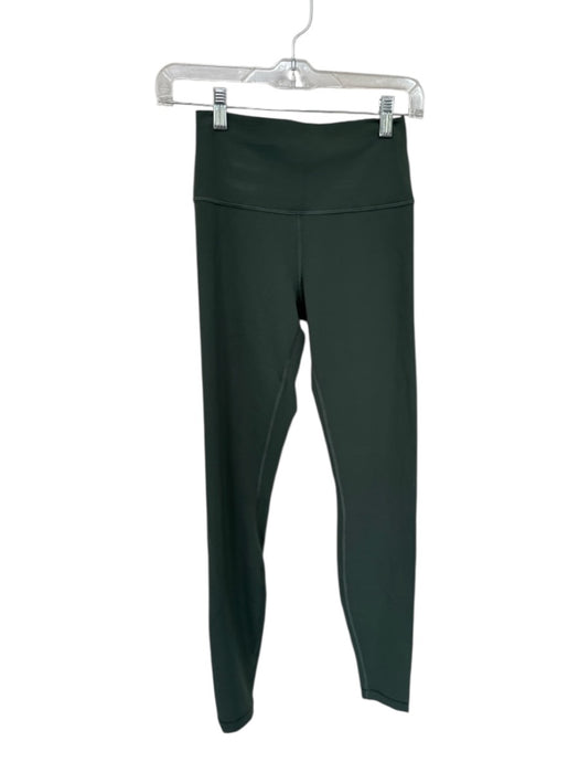 Lululemon Size 6 Army Green Interior Pocket 3/4 Length Adjustable Waist Leggings Army Green / 6