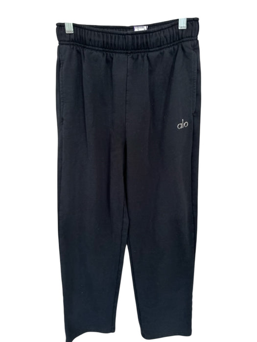 Alo Yoga Size Est M Black Wide Leg Drawstring Pockets Sweatpants Black / Est M
