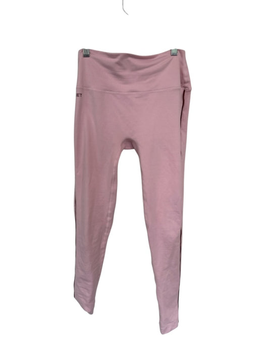 Set Active Size M Pink & Burgundy Polyester Blend Stripe Detail Leggings Pink & Burgundy / M
