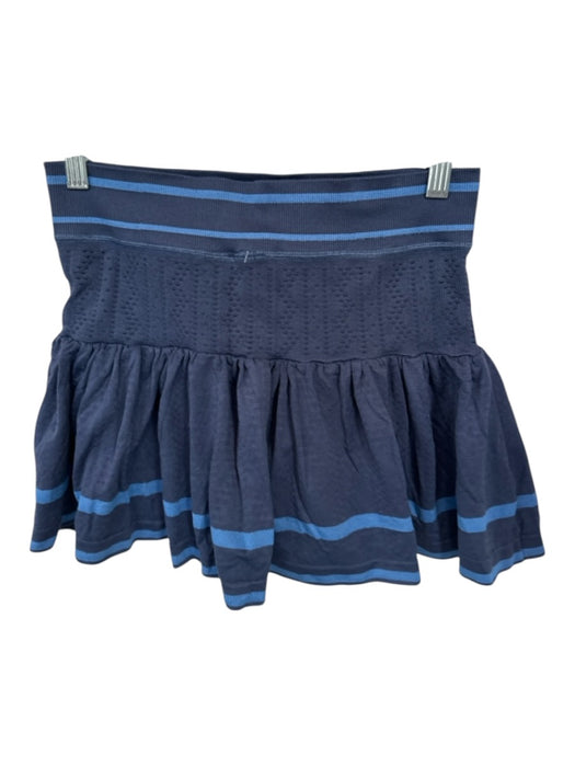 FP Movement Size M/L Navy & Blue Polyamide Blend Stripe Detail Fit & Flare Skort Navy & Blue / M/L