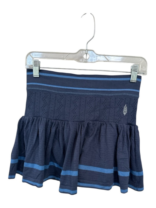 FP Movement Size M/L Navy & Blue Polyamide Blend Stripe Detail Fit & Flare Skort Navy & Blue / M/L