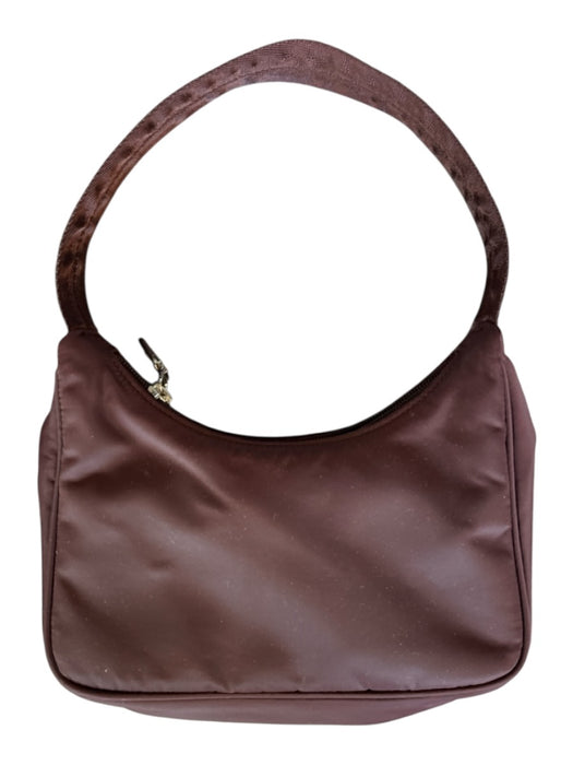 Sunday best Maroon Nylon Top Handle Zip Close Shoulder Bag Bag Maroon / S