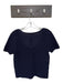Vince Size M Navy Cotton Knit Scoop Neck Short Sleeve Top Navy / M