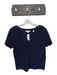 Vince Size M Navy Cotton Knit Scoop Neck Short Sleeve Top Navy / M
