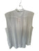 Club Monaco Size L Cream Silk Sleeveless Button Down Neck Tie Top Cream / L