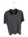 Theory Size L Charcoal & Black Pima Cotton Blend Dots Men's Polo Charcoal & Black / L