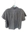 Rag & Bone Size M Gray & White Cotton Short Sleeve Striped Button Down Top Gray & White / M