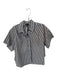 Rag & Bone Size M Gray & White Cotton Short Sleeve Striped Button Down Top Gray & White / M
