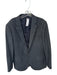 J. Crew Gray & Navy Print Wool Grid 2 Button Sport Coat Men's Blazer Gray & Navy Print / 42R