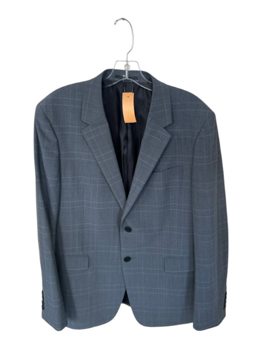 Theory Gray Wool Blend Plaid 2 Button Men's Blazer Gray / 42R