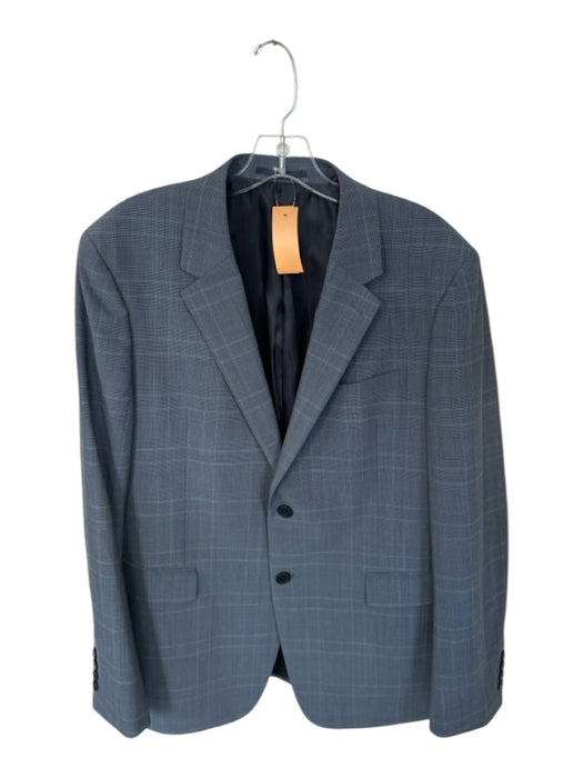 Theory Gray Wool Blend Plaid 2 Button Men's Blazer Gray / 42R