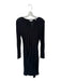 Vince Size M Black Rayon Blend Long Sleeve Gathered Side Maxi Dress Black / M