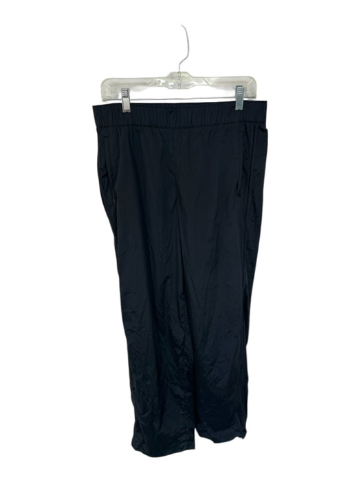 Athleta Size MT Black Nylon Elastic Waist Wide Leg Athletic Pants Black / MT