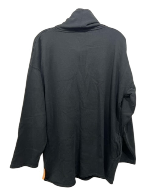 J Crew Size M Black Cotton Quarter Zip Long Sleeve Pockets Sweater Black / M