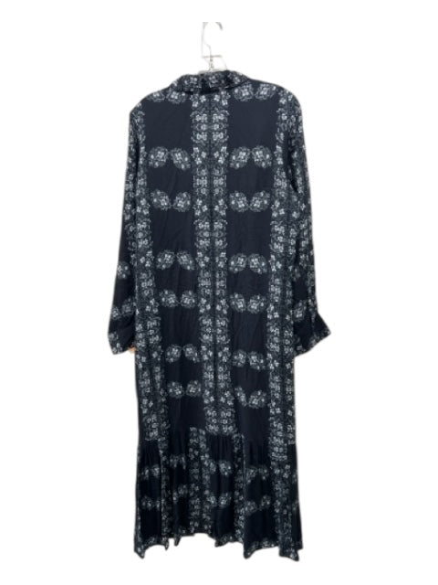 Hyacinth House Size L Navy & white Polyester Blend floral print Dress Navy & white / L