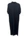 Eileen Fisher Size M Black Viscose Quarter Button Drawstring Short Sleeve Dress Black / M