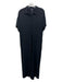 Eileen Fisher Size M Black Viscose Quarter Button Drawstring Short Sleeve Dress Black / M