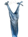 Billy J Size 6 Baby Blue Polyester Tie Strap Cowl Neck Side Zip Gown Baby Blue / 6