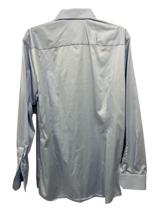 Eton Size 16.5 Light blue Cotton Solid Button up Men's Long Sleeve Shirt 16.5