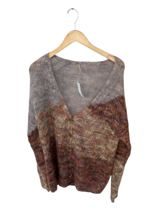 Ulla Johnson Size ML Multi Kid mohair Ombre Knit Cardigan Sweater Multi / ML