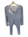 Roller Rabbit Size S Blue & White Pima Cotton Long Sleeve Elephant Pants Pajamas Blue & White / S
