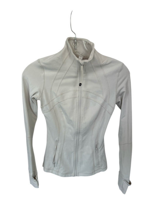 Lululemon Size 2 Bone Nylon Blend Full Zip Athletic Jacket Bone / 2