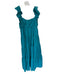 English Factory Size XS Teal Flutter Sleeves Maxi Side Zip Dress Teal / XS