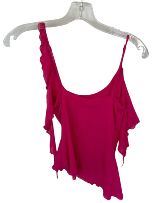 Free People Size XS Pink Nylon Spaghetti Strap Flower Application Top Pink / XS