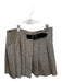 Cara Cara Size S Brown & Tan Polyester Blend Attached Belt Houndstooth Skirt Brown & Tan / S