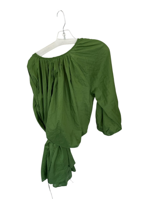 Mikoh Size 1/S Olive Green Cotton Long Balloon Sleeve Button Down Oversize Dress Olive Green / 1/S