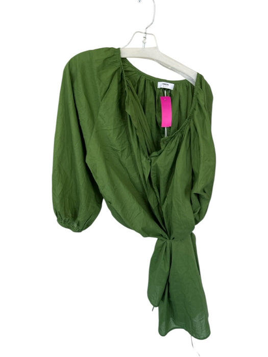 Mikoh Size 1/S Olive Green Cotton Long Balloon Sleeve Button Down Oversize Dress Olive Green / 1/S