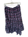 XiRENA Size S Navy & Red Cotton & Silk Elastic Waist Flowers Maxi Skirt Navy & Red / S