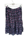 XiRENA Size S Navy & Red Cotton & Silk Elastic Waist Flowers Maxi Skirt Navy & Red / S