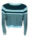 Solid & Striped Size XS Aqua & Teal Cotton Knit Striped Long Sleeve Top Aqua & Teal / XS
