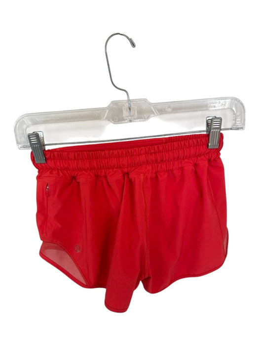 Lululemon Size 2R Tomato Nylon Blend Waist Band Athletic Shorts Tomato / 2R
