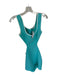 Amanda Uprichard Size XS Aqua & White Polyester Sleeveless Piping Dress Aqua & White / XS