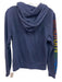 Aviator Nation Size S Indigo Blue Cotton Blend Logo Hoodie Zip Front Jacket Indigo Blue / S