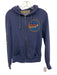 Aviator Nation Size S Indigo Blue Cotton Blend Logo Hoodie Zip Front Jacket Indigo Blue / S