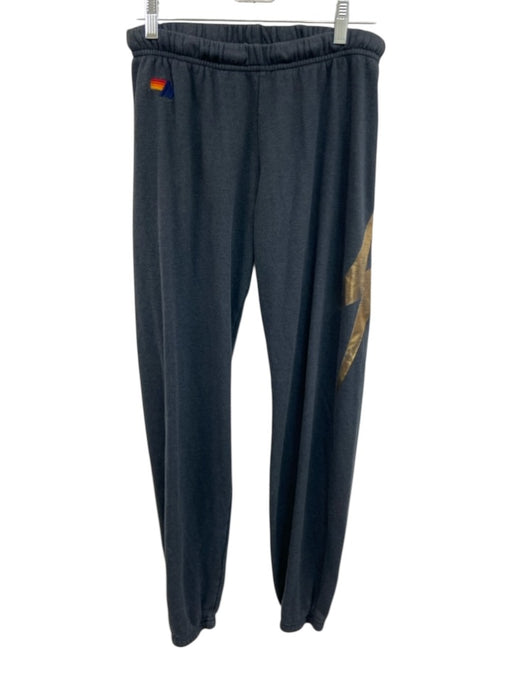 Aviator Nation Size M Dark Gray Cotton Blend Elastic & Drawstring Waist Pants Dark Gray / M