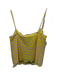 Fiorucci Size S Yellow & Pink Print Lyocell blend Mesh Stripe Bustier Top Top Yellow & Pink Print / S