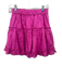 Hill House Size M Fuchsia Pink Linen Elastic Waist Mini Tiered Skirt Fuchsia Pink / M