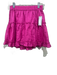 Hill House Size M Fuchsia Pink Linen Elastic Waist Mini Tiered Skirt Fuchsia Pink / M